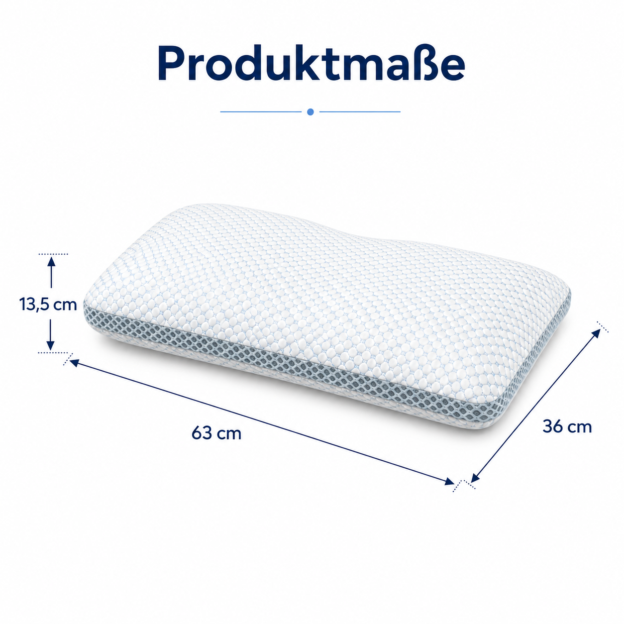 Cooling Kissen +  Bezug – kühler Schlafkomfort für Kopf & Nacken